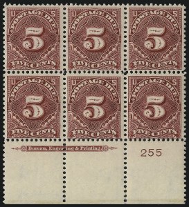 Sale 1037, Lot 2285, Postage Due Featuring Blocks and Plate Blocks (Scott J31-J75)