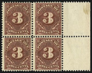 Sale 1037, Lot 2289, Postage Due Featuring Blocks and Plate Blocks (Scott J31-J75)