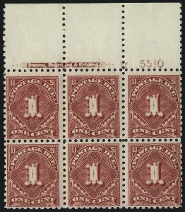 Sale 1037, Lot 2296, Postage Due Featuring Blocks and Plate Blocks (Scott J31-J75)