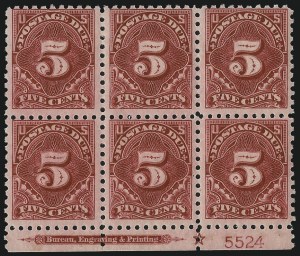Sale 1037, Lot 2298, Postage Due Featuring Blocks and Plate Blocks (Scott J31-J75)