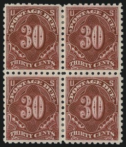 Sale 1037, Lot 2301, Postage Due Featuring Blocks and Plate Blocks (Scott J31-J75)