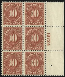 Sale 1037, Lot 2304, Postage Due Featuring Blocks and Plate Blocks (Scott J31-J75)