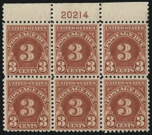 Sale 1037, Lot 2312, Postage Due Featuring Blocks and Plate Blocks (Scott J31-J75)
