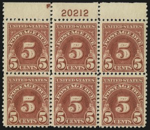 Sale 1037, Lot 2313, Postage Due Featuring Blocks and Plate Blocks (Scott J31-J75)