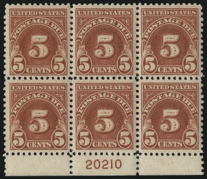Sale 1037, Lot 2314, Postage Due Featuring Blocks and Plate Blocks (Scott J31-J75)