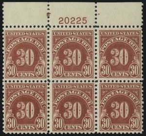 Sale 1037, Lot 2315, Postage Due Featuring Blocks and Plate Blocks (Scott J31-J75)