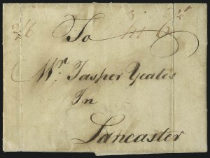 Sale 1037, Lot 2709, Autographs & Free Franks, Colonial, States, Waterway & Ship
