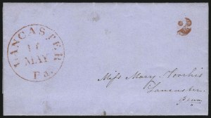 Sale 1037, Lot 2713, Autographs & Free Franks, Colonial, States, Waterway & Ship