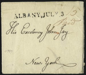 Sale 1037, Lot 2719, Autographs & Free Franks, Colonial, States, Waterway & Ship