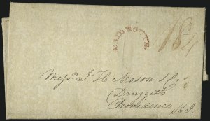 Sale 1037, Lot 2727, Autographs & Free Franks, Colonial, States, Waterway & Ship