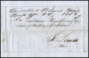 Sale 1037, Lot 2729, Autographs & Free Franks, Colonial, States, Waterway & Ship