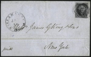 Sale 1037, Lot 2740, Postmasters` Provisional thru 1857 Issue