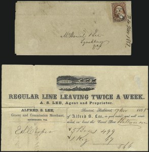 Sale 1037, Lot 2750, Postmasters` Provisional thru 1857 Issue