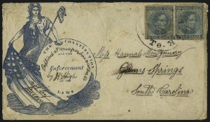 Sale 1037, Lot 2934, Confederate States Covers and Stamps