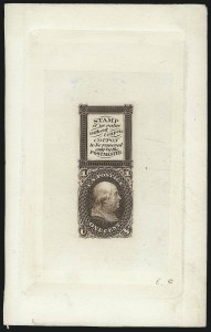 Sale 1040, Lot 1025, Essays and Proofs (Postmasters Provisionals thru 1869 Pictorial Issue)