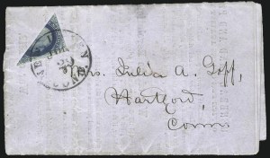 Sale 1040, Lot 1179A, 1851 Half-Cent Bisect Cover