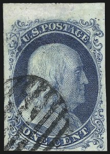 Sale 1040, Lot 1181, 1c 1851 Issue, Ty. I (Scott 5)