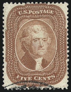 Sale 1040, Lot 1235, 5c-10c 1857-60 Issue (Scott 27-35)