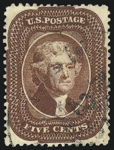 Sale 1040, Lot 1240, 5c-10c 1857-60 Issue (Scott 27-35)