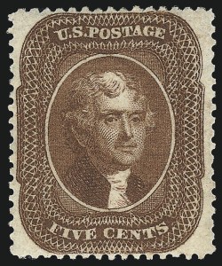 Sale 1040, Lot 1243, 5c-10c 1857-60 Issue (Scott 27-35)