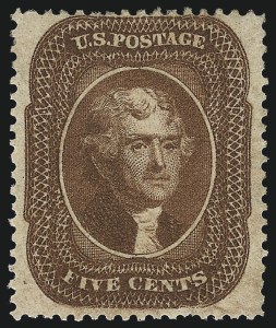 Sale 1040, Lot 1244, 5c-10c 1857-60 Issue (Scott 27-35)