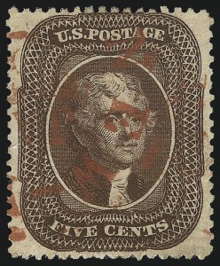 Sale Number 1040, Lot Number 1248, 5c-10c 1857-60 Issue (Scott 27-35)