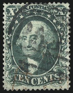 Sale 1040, Lot 1250, 5c-10c 1857-60 Issue (Scott 27-35)