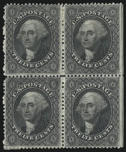 Sale 1040, Lot 1258, 12c-90c 1857-60 Issue (Scott 36B-39)