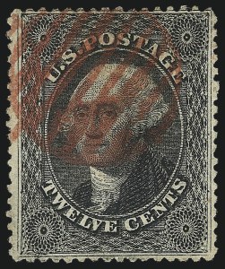 Sale 1040, Lot 1260, 12c-90c 1857-60 Issue (Scott 36B-39)