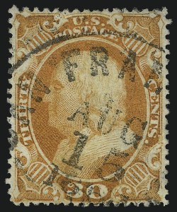 Sale 1040, Lot 1266, 12c-90c 1857-60 Issue (Scott 36B-39)