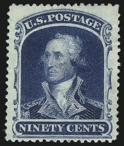 Sale 1040, Lot 1269, 12c-90c 1857-60 Issue (Scott 36B-39)