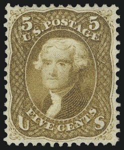 Sale 1040, Lot 1289, 1861-66 Issue and Encased Postage (Scott 56-78)