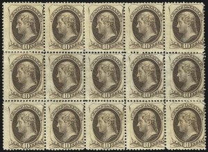 Sale 1040, Lot 1424, 1873-75 Bank Note Issue (Scott 156-179)