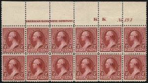 Sale 1040, Lot 1464, 1890-93 Issue (Scott 219D-229)