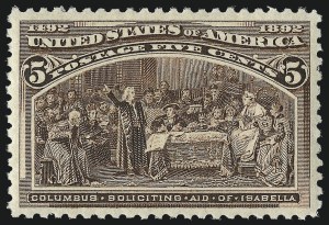 Sale Number 1040, Lot Number 1481, 1893 Columbian Issue, 1c thru 50c, Singles (Scott 230-240)