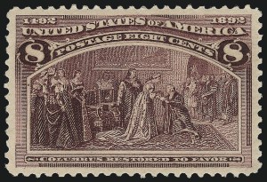 Sale 1040, Lot 1484, 1893 Columbian Issue, 1c thru 50c, Singles (Scott 230-240)