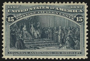 Sale 1040, Lot 1487, 1893 Columbian Issue, 1c thru 50c, Singles (Scott 230-240)