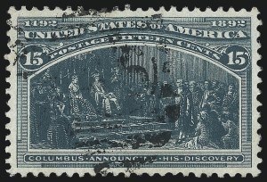 Sale 1040, Lot 1489, 1893 Columbian Issue, 1c thru 50c, Singles (Scott 230-240)