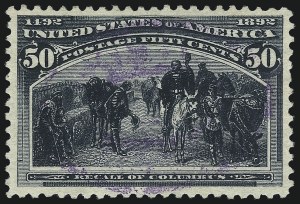 Sale 1040, Lot 1494, 1893 Columbian Issue, 1c thru 50c, Singles (Scott 230-240)
