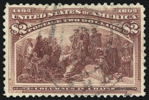 Sale 1040, Lot 1501, 1893 Columbian Issue, $1.00-$5.00, Singles (Scott 241-245)