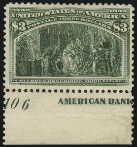 Sale 1040, Lot 1505, 1893 Columbian Issue, $1.00-$5.00, Singles (Scott 241-245)