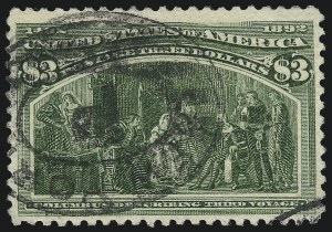 Sale 1040, Lot 1507, 1893 Columbian Issue, $1.00-$5.00, Singles (Scott 241-245)