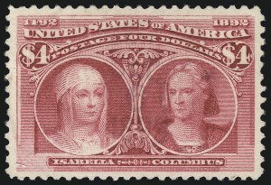 Sale 1040, Lot 1508, 1893 Columbian Issue, $1.00-$5.00, Singles (Scott 241-245)