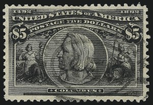Sale 1040, Lot 1512, 1893 Columbian Issue, $1.00-$5.00, Singles (Scott 241-245)