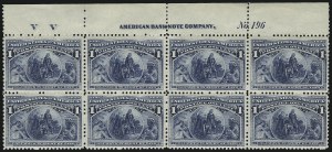 Sale 1040, Lot 1519, 1893 Columbian Issue, Multiples (Scott 230-240)
