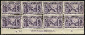 Sale 1040, Lot 1536, 1893 Columbian Issue, Multiples, cont. incl. Panes & Sheets (Scott 230-245)