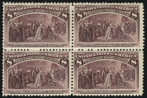 Sale 1040, Lot 1537, 1893 Columbian Issue, Multiples, cont. incl. Panes & Sheets (Scott 230-245)
