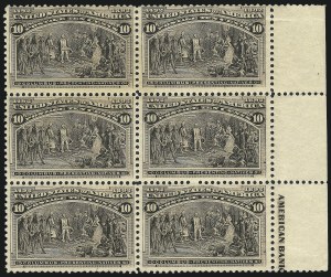 Sale 1040, Lot 1540, 1893 Columbian Issue, Multiples, cont. incl. Panes & Sheets (Scott 230-245)
