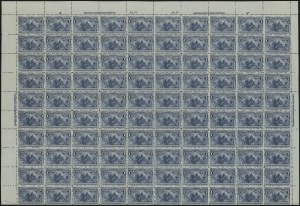Sale 1040, Lot 1556, 1893 Columbian Issue, Multiples, cont. incl. Panes & Sheets (Scott 230-245)