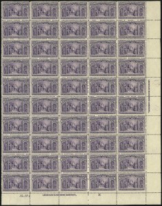 Sale 1040, Lot 1558, 1893 Columbian Issue, Multiples, cont. incl. Panes & Sheets (Scott 230-245)